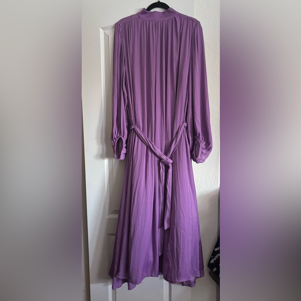 Banana Republic Purple Long Sleeve Midi Dress - Picture 3 of 5
